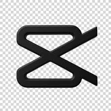 CapCut brand name on a transparent white background