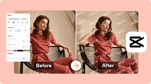 CapCut brand name on a transparent white background