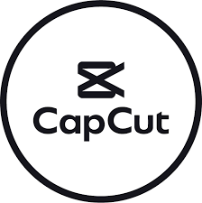 CapCut brand name on a transparent white background