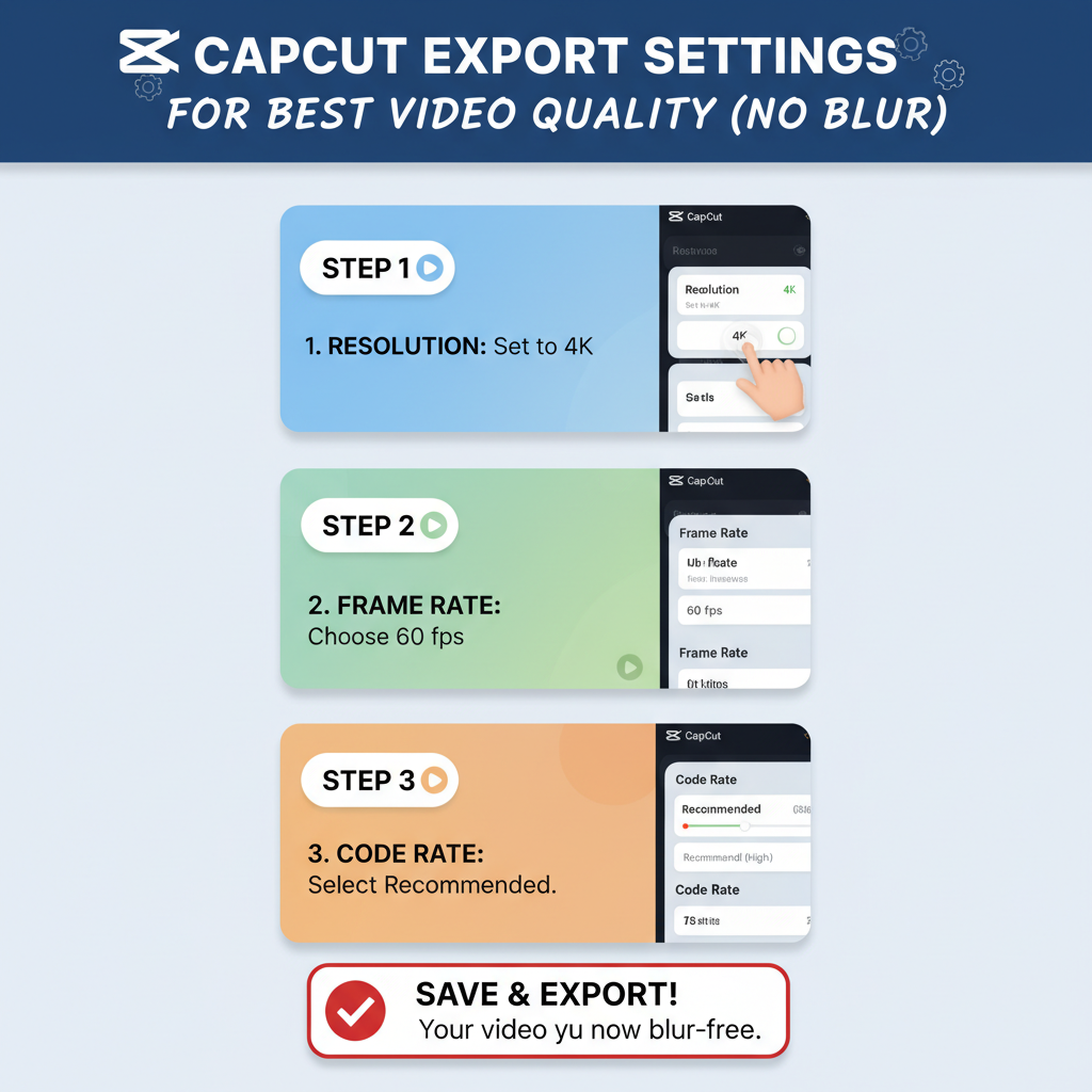 CapCut Export Settings for Best Video Quality (No Blur)