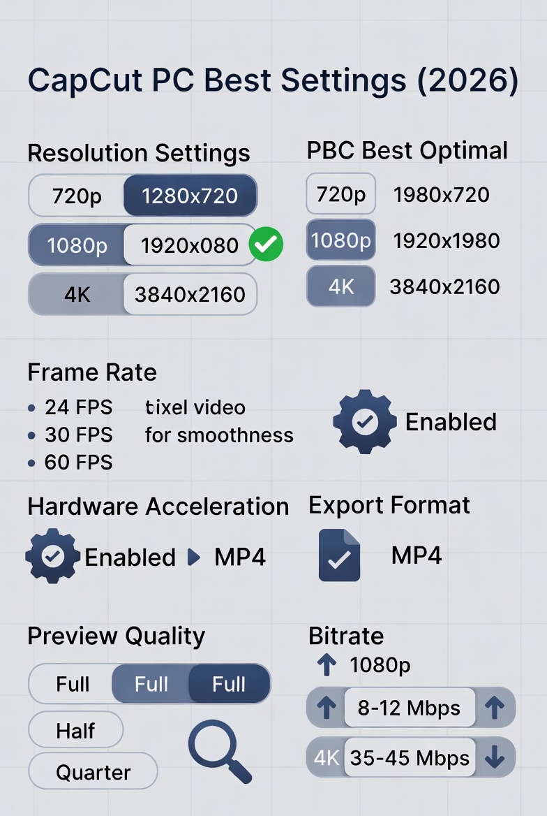 CapCut PC Best Settings (2026)
